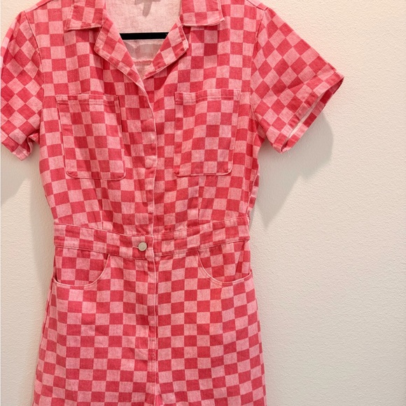 entro Pink Checker Romper - Picture 3 of 4